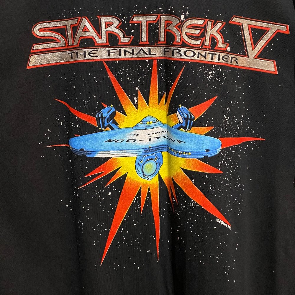 Sold -1989 Vintage Star Trek V The Final Frontier Shirt - Picture 3 of 8